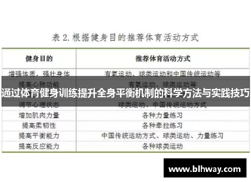 通过体育健身训练提升全身平衡机制的科学方法与实践技巧